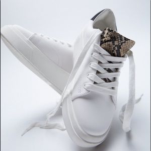 Zara combination platform tennis shoes sz 8